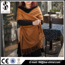 Newest design 100% acrylic Long Length Plain style scarf shawl